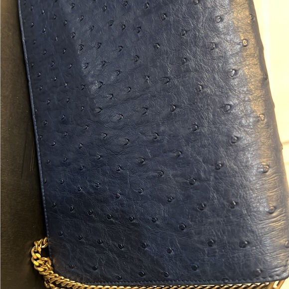 YSL-Navy Ostrich leather bag- RARE - Picture 6 of 9